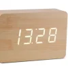 - Brick Click Clock Beech White LED^Gingko Hot