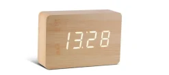 - Brick Click Clock Beech White LED^Gingko Hot