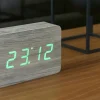 - Brick Click Clock Ash / Green LED*Gingko New