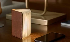- LED Smart Booklight - Brown Leather - Mini^Gingko Best