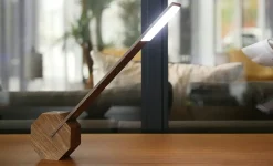 - Octagon One Desk Lamp - Walnut*Gingko Outlet