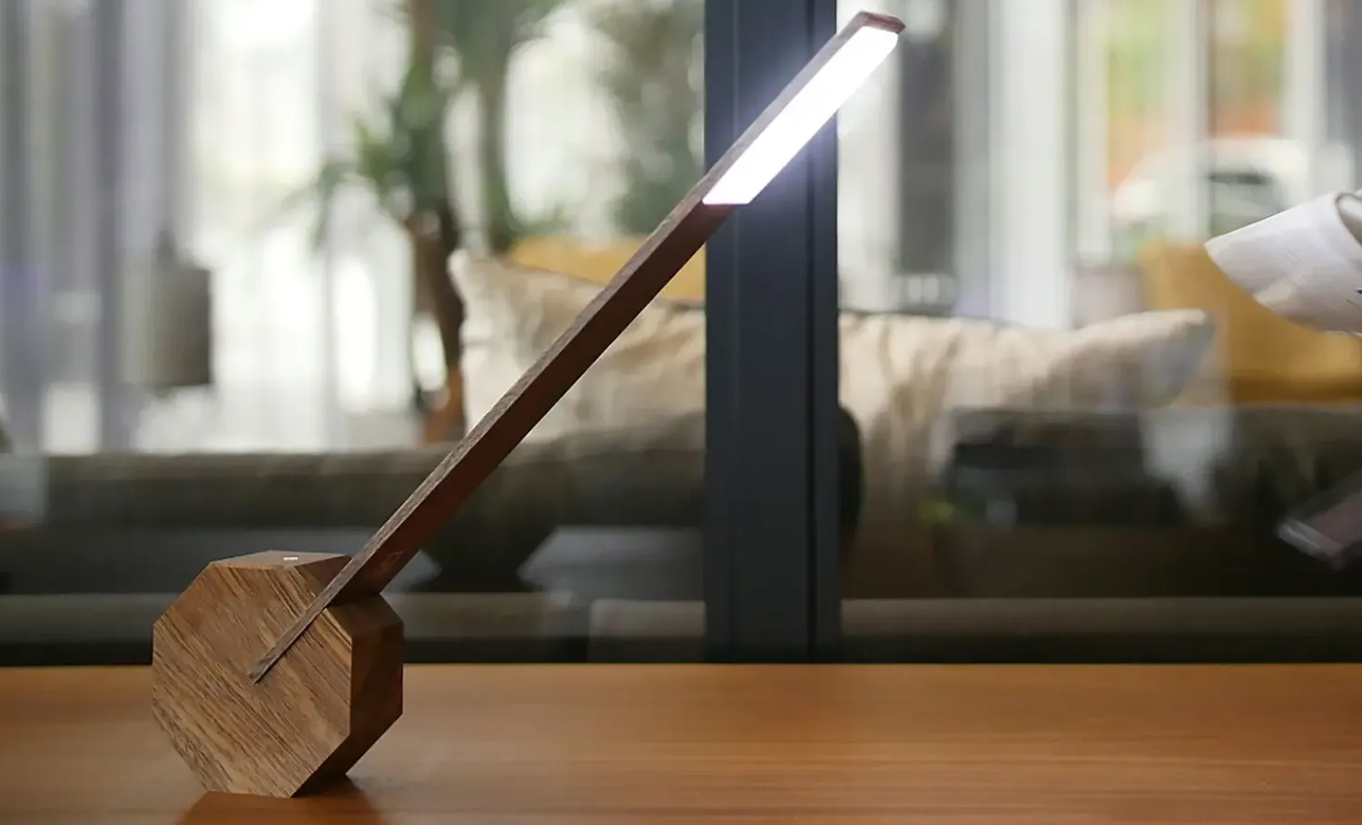 - Octagon One Desk Lamp - Walnut*Gingko Outlet