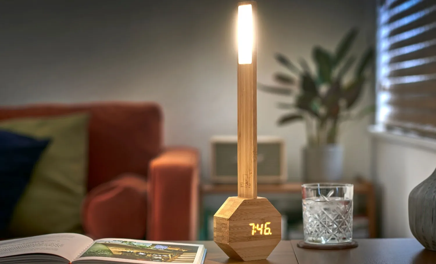 - Octagon One Plus Portable Alarm Clock Desk Light Bamboo*Gingko Online