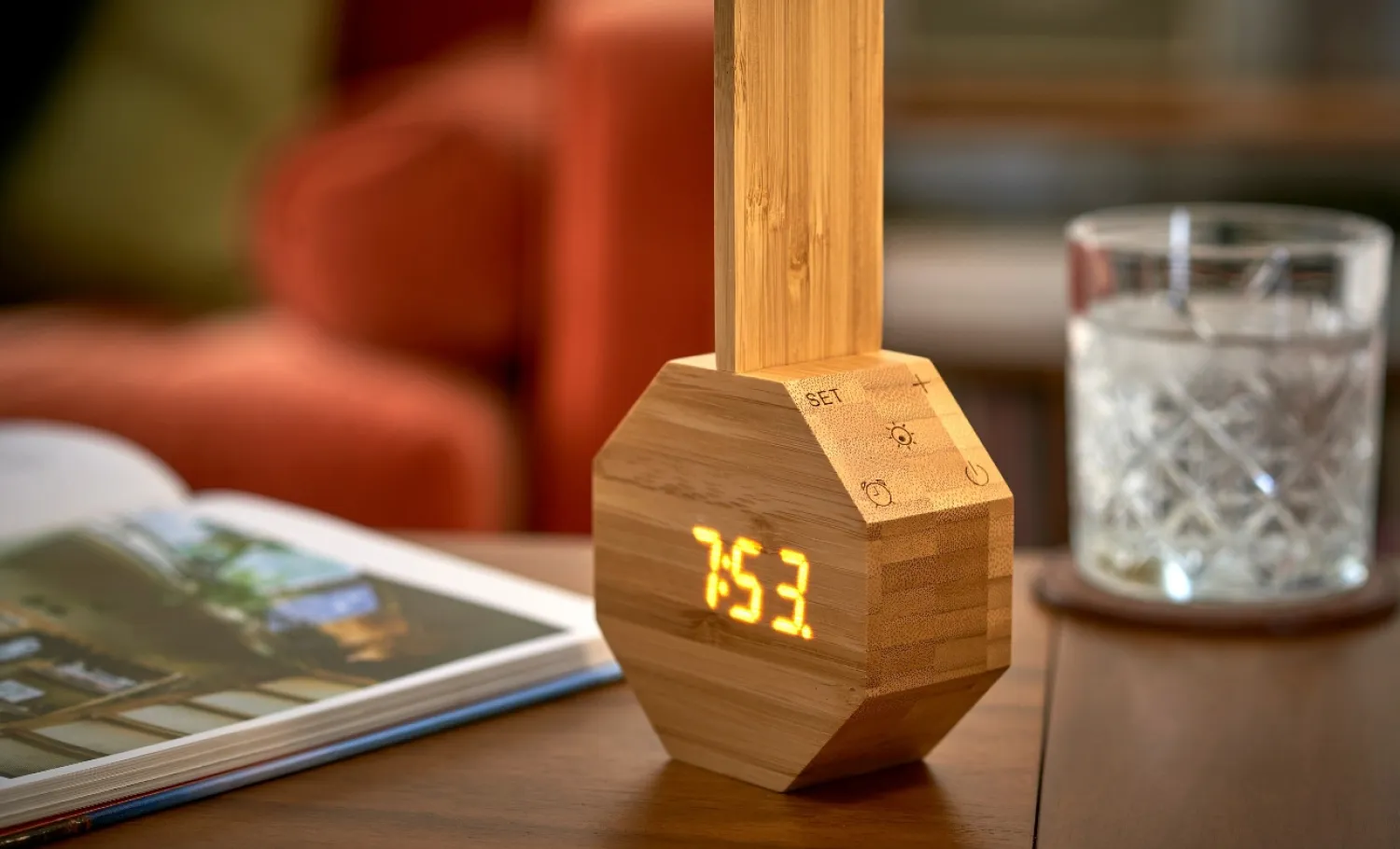 - Octagon One Plus Portable Alarm Clock Desk Light Bamboo*Gingko Online