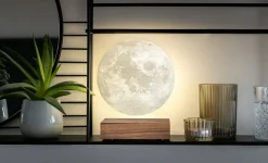 - Smart Moon Lamp Walnut - sværende månelampe - valnødtræ - 14 cm*Gingko