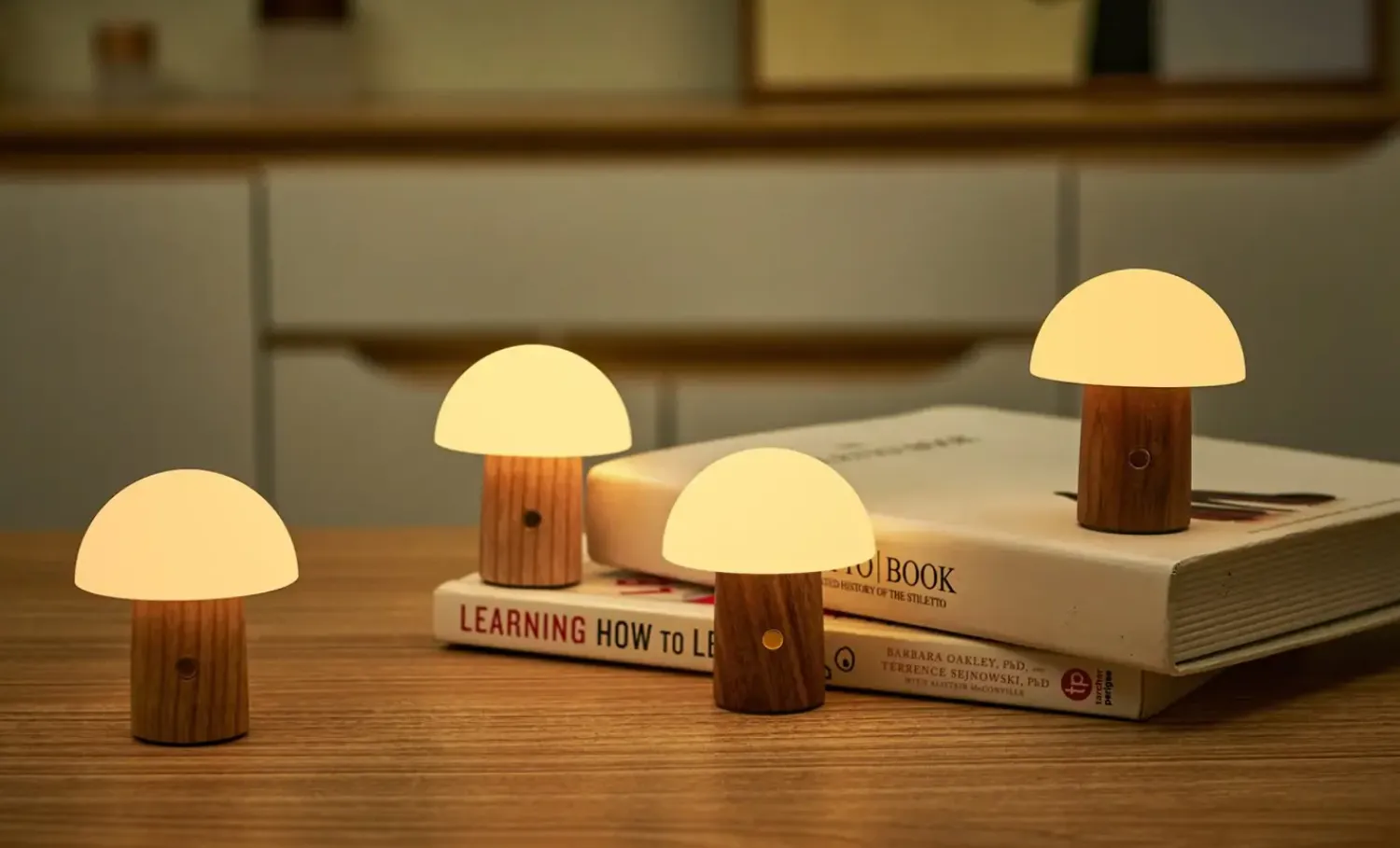 - Super Mini Alice Mushroom Lamp - White Ash^Gingko Best