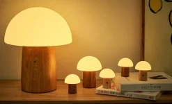 - Super Mini Alice Mushroom Lamp - Walnut*Gingko Best