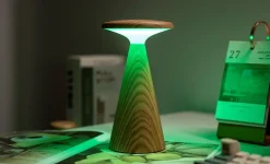 - Sylvia Bordlampe - Large - Hvid Ask - 12x21 cm^Gingko Hot