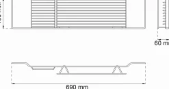 - Badekarshylde - Lobelia - Krom - 68 x 16 x 7 cm*Habo Clearance