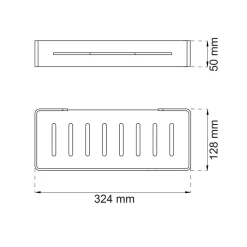 - Bruserhylde - Lilac - Krom - 32,4 x 12,8 cm*Habo