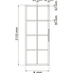 - Cube skydedør 90x213,3 cm - Sort*Habo New