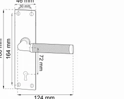 - Dørgreb inkl. lang plade - Lexington - Bronze*Habo Sale