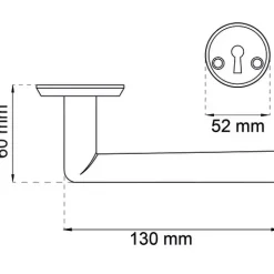 - Dørgreb inkl. nøgleskilt - Boston - Børstet rustfrit stål^Habo New