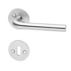 - Dørgreb L-form 16mm - Børstet rustfrit stål*Habo Hot