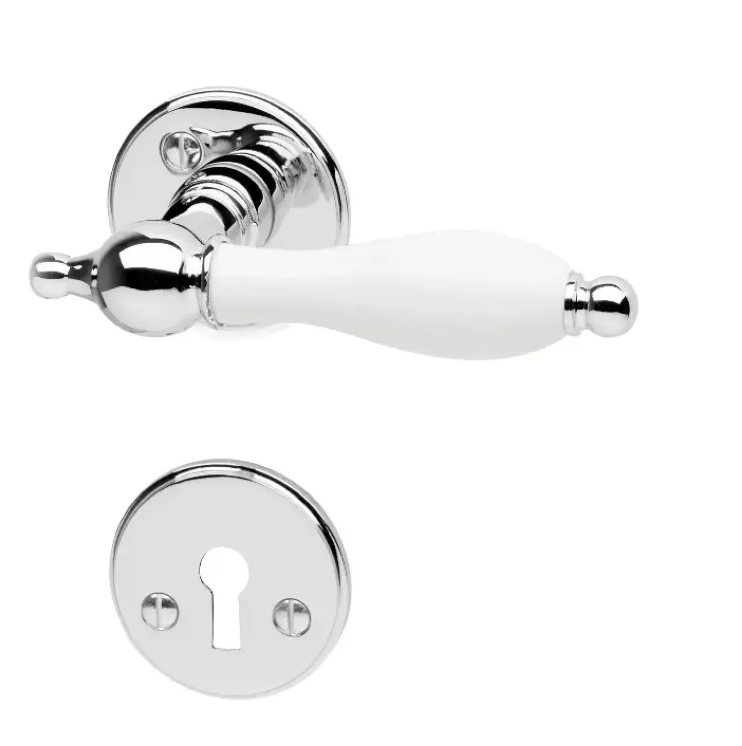 - Dørhåndtag A9686 Hvid/Krom*Habo Discount