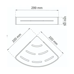 - Hjørnehylde - Lilac - Krom - 32,4 x 18,2 cm*Habo Sale