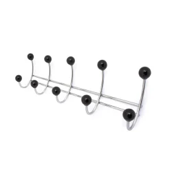 - Knagerække med 5 knager - Berry - krom/sort*Habo