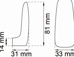 - Krog - 31x81 mm - Sort messing - 2 stk.*Habo Sale