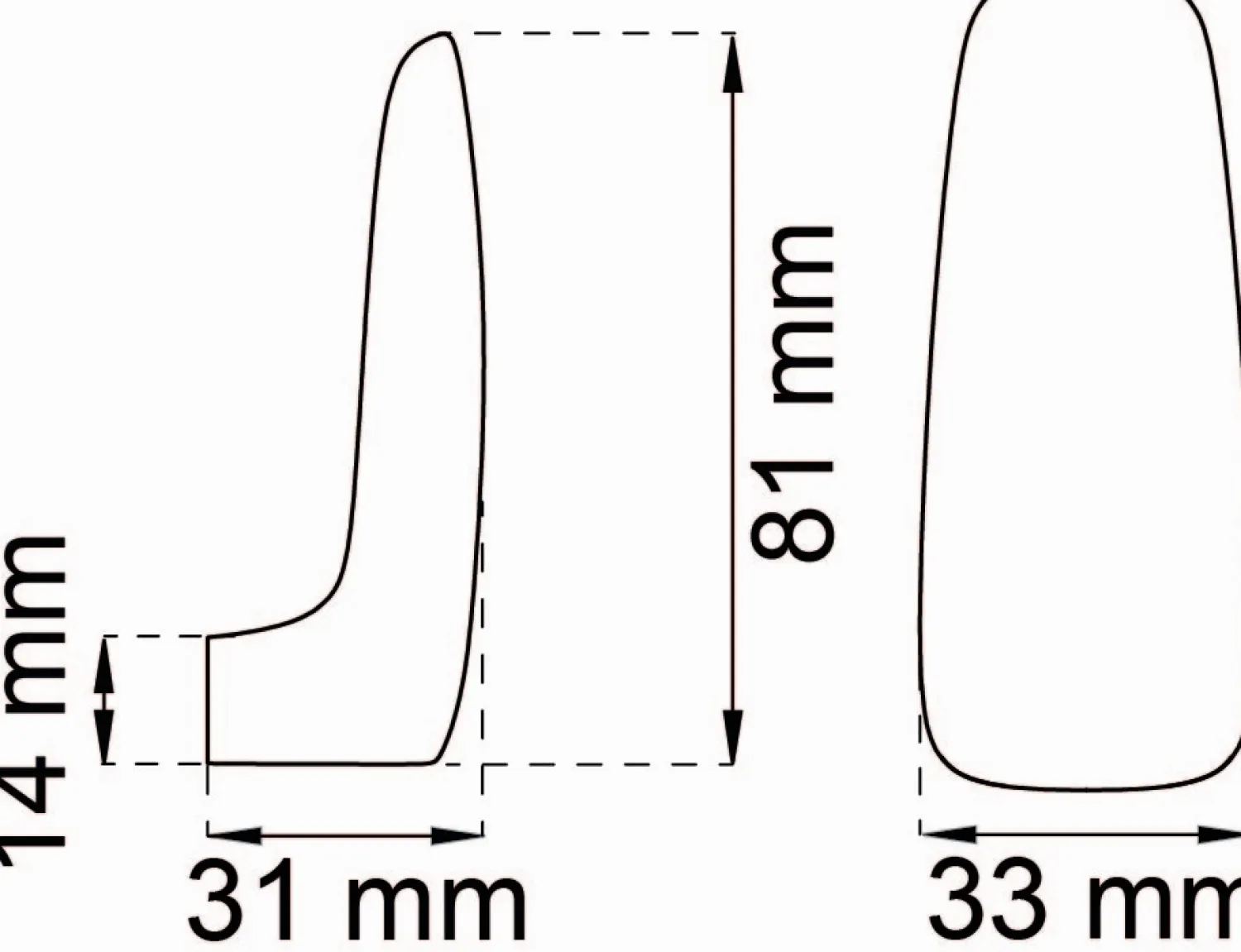 - Krog - 31x81 mm - Sort messing - 2 stk.*Habo Sale