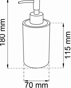 - Sæbedispenser - Marble/Marmor - H: 18 cm*Habo