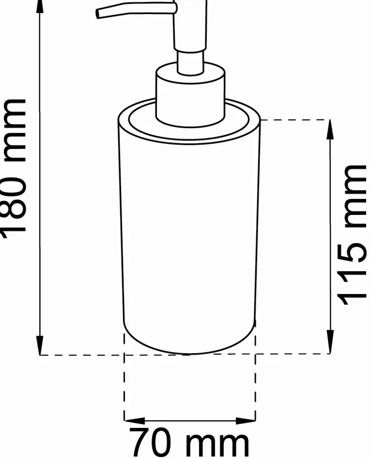- Sæbedispenser - Marble/Marmor - H: 18 cm*Habo