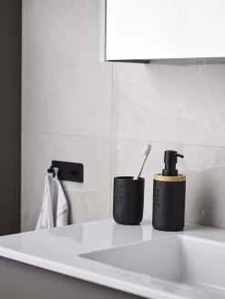 - Sæbedispenser - Nature og Sort - H: 16 cm*Habo Best