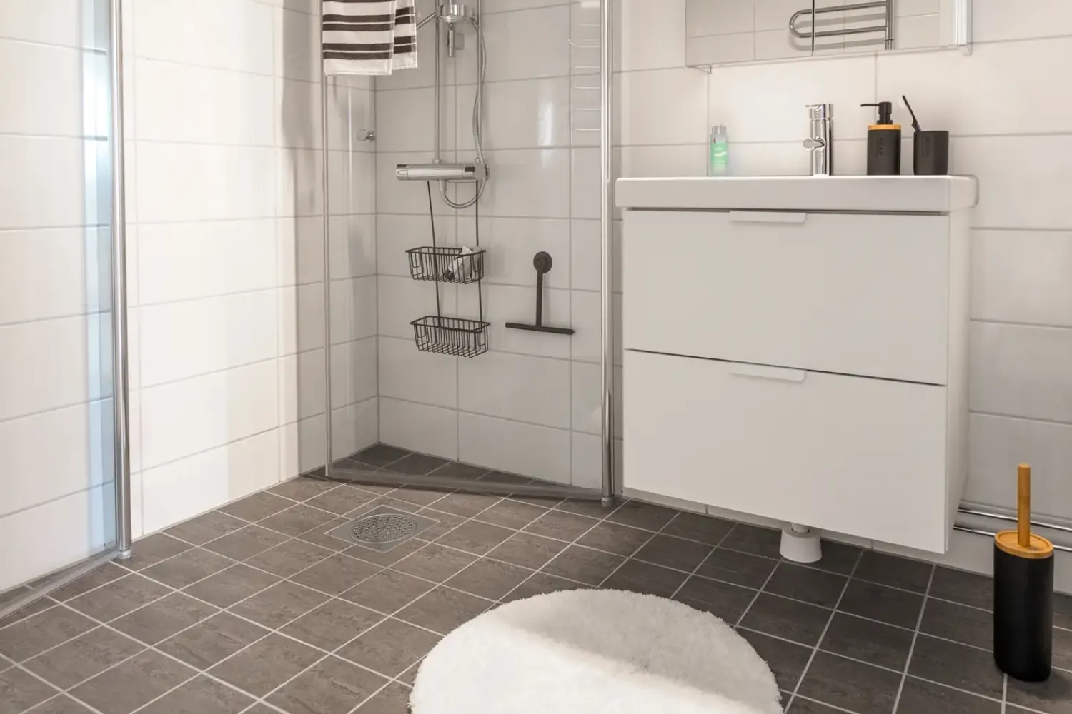 - Toiletbørstesæt - Nature og Sort - H: 37 cm*Habo