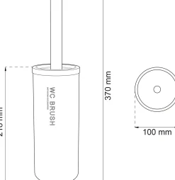 - Toiletbørstesæt - Nature og Hvid - H: 37 cm^Habo Best