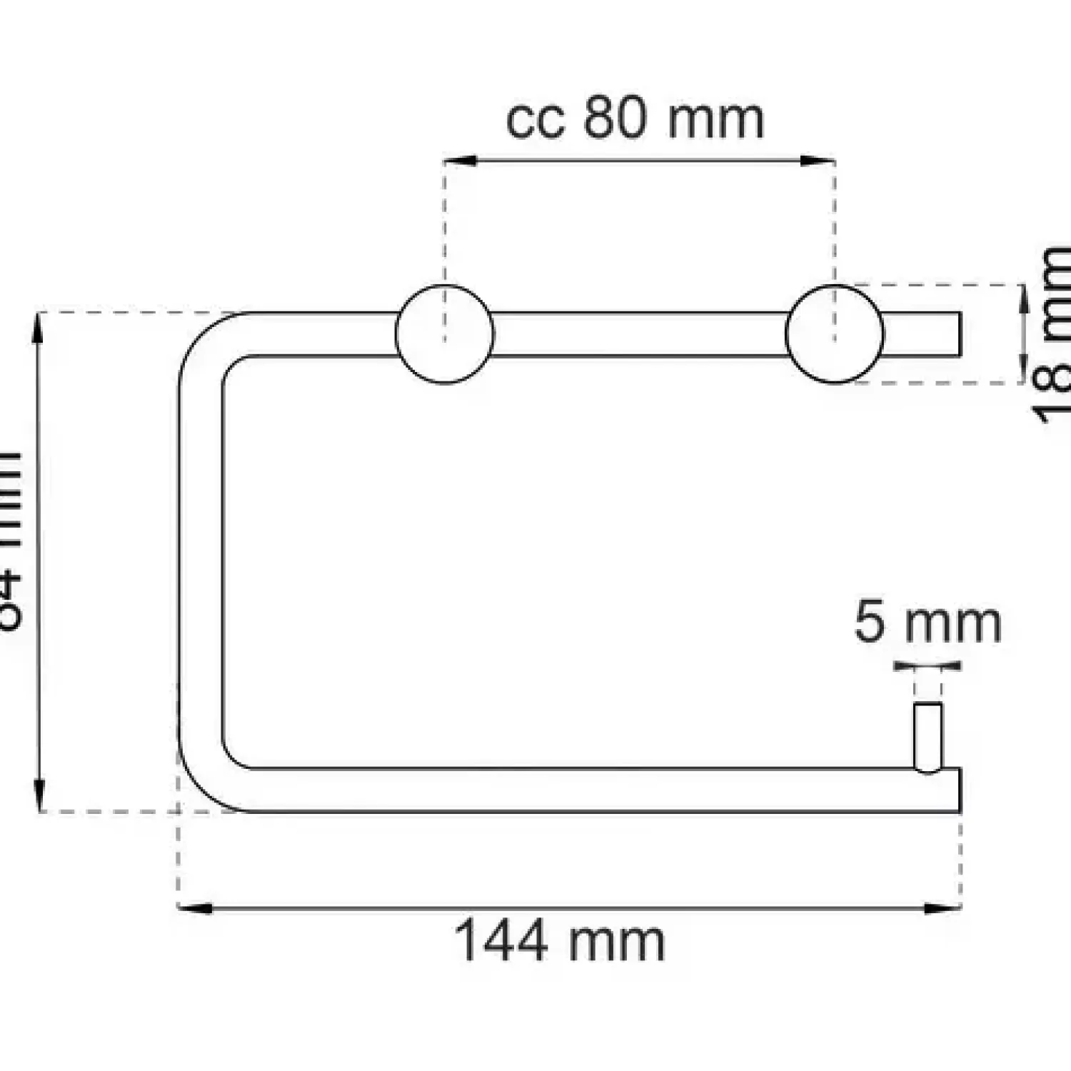 - Toiletpapirholder 1368 - Sort Stål^Habo Discount