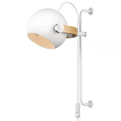 Halo Design - D.C Væglampe Ø18 - Hvid/Eg^Halo Design Copenhagen Discount