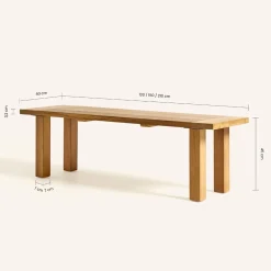 - Bænk - Ronda - L120 cm*Hannun