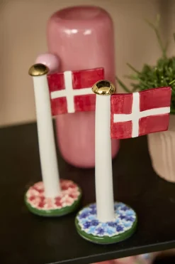 - Flag Dannebrog - 21x12 cm - Flora Blå*2Have New