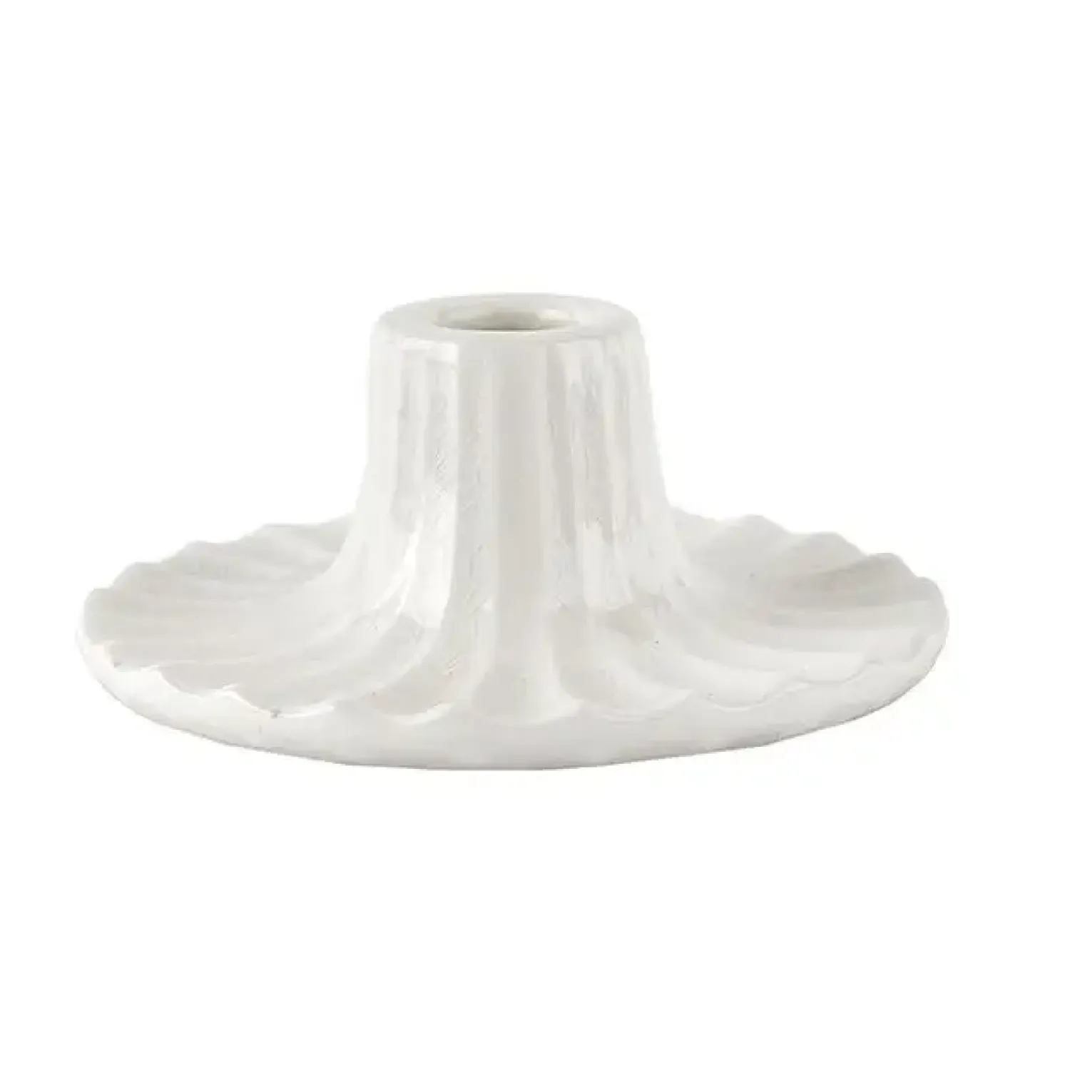 - Lysestage - Süss - 5x12 cm - Hvid Keramik*2Have Best