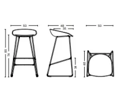 - AAS 38 Barstol - Fall Green - høj model - 74 cm*Hay Clearance