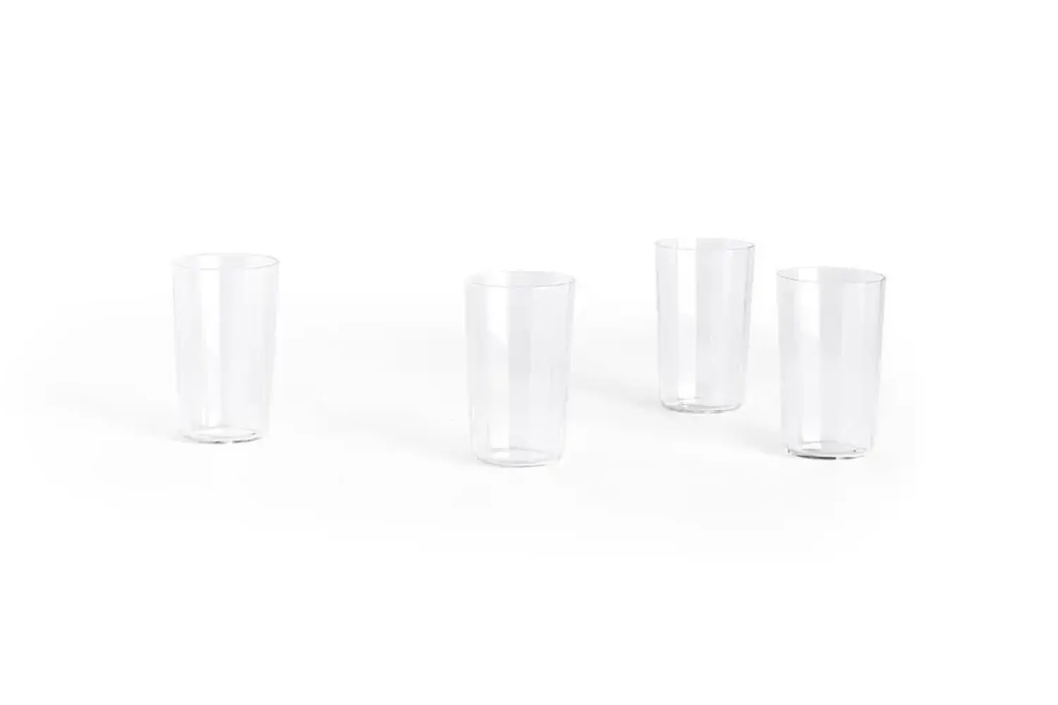 - Angle Glass - klar - sæt med 4 stk. - Clear - 449*Hay Discount