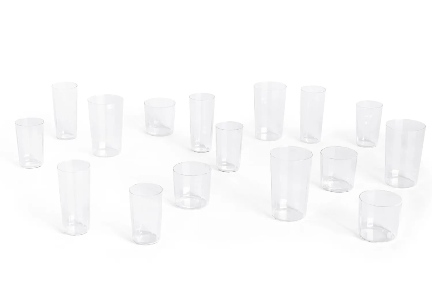 - Angle Glass - klar - sæt med 4 stk. - Clear - 449*Hay Discount