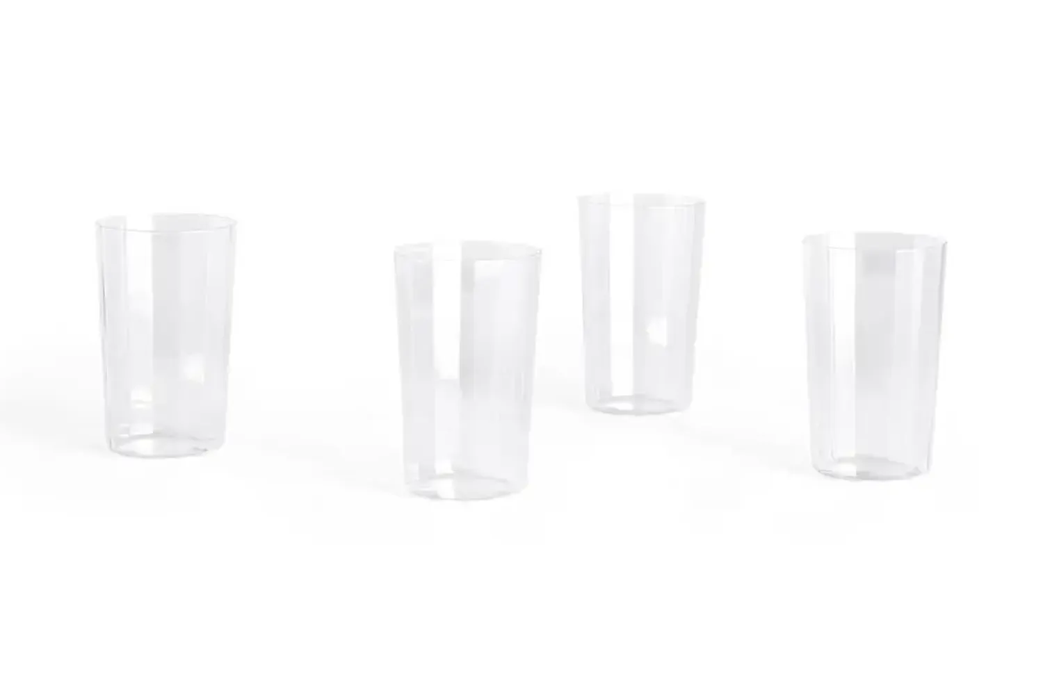 - Angle Glass - klar - sæt med 4 stk. - Clear - 599^Hay Outlet