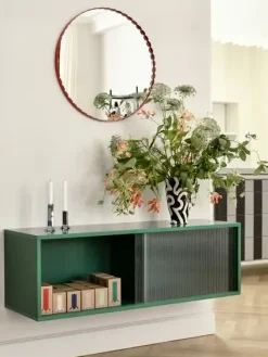 - Arcs Mirror - Round - Red^Hay Hot