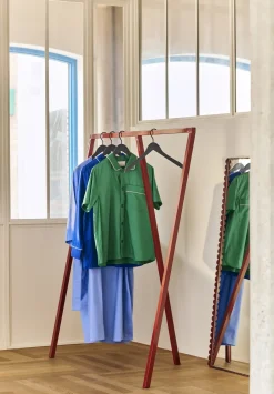 - Arcs Spejl - Rectangle / L-Burgundy rød - H133 X W72 X L3 cm^Hay Hot