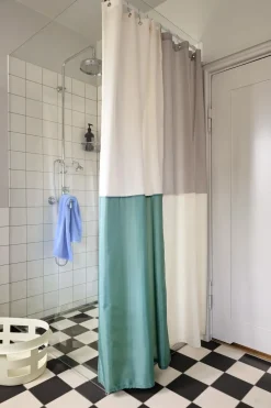 HAY - Badeforhæng - Check Shower curtain - grøn^ Online