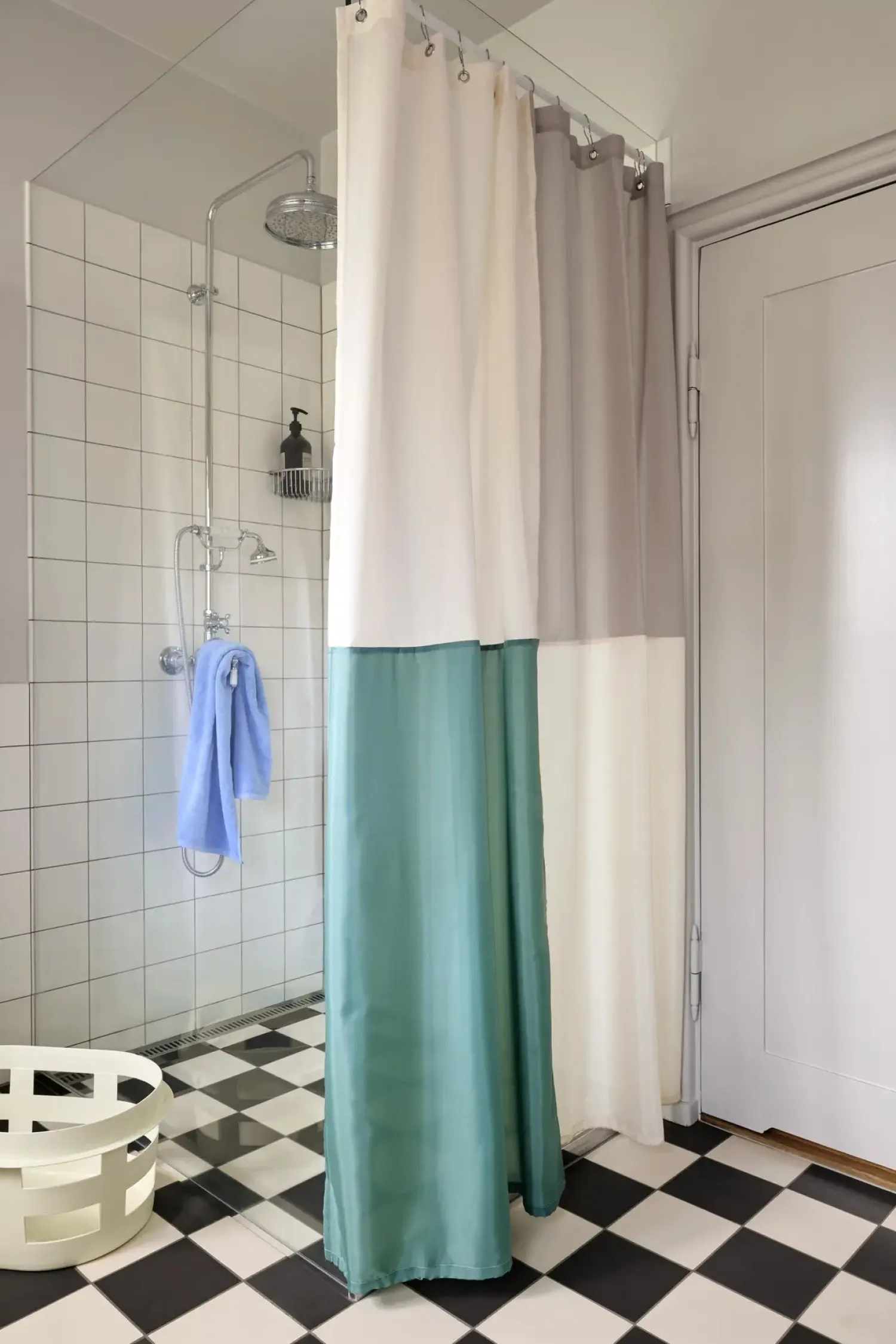 HAY - Badeforhæng - Check Shower curtain - grøn^ Online