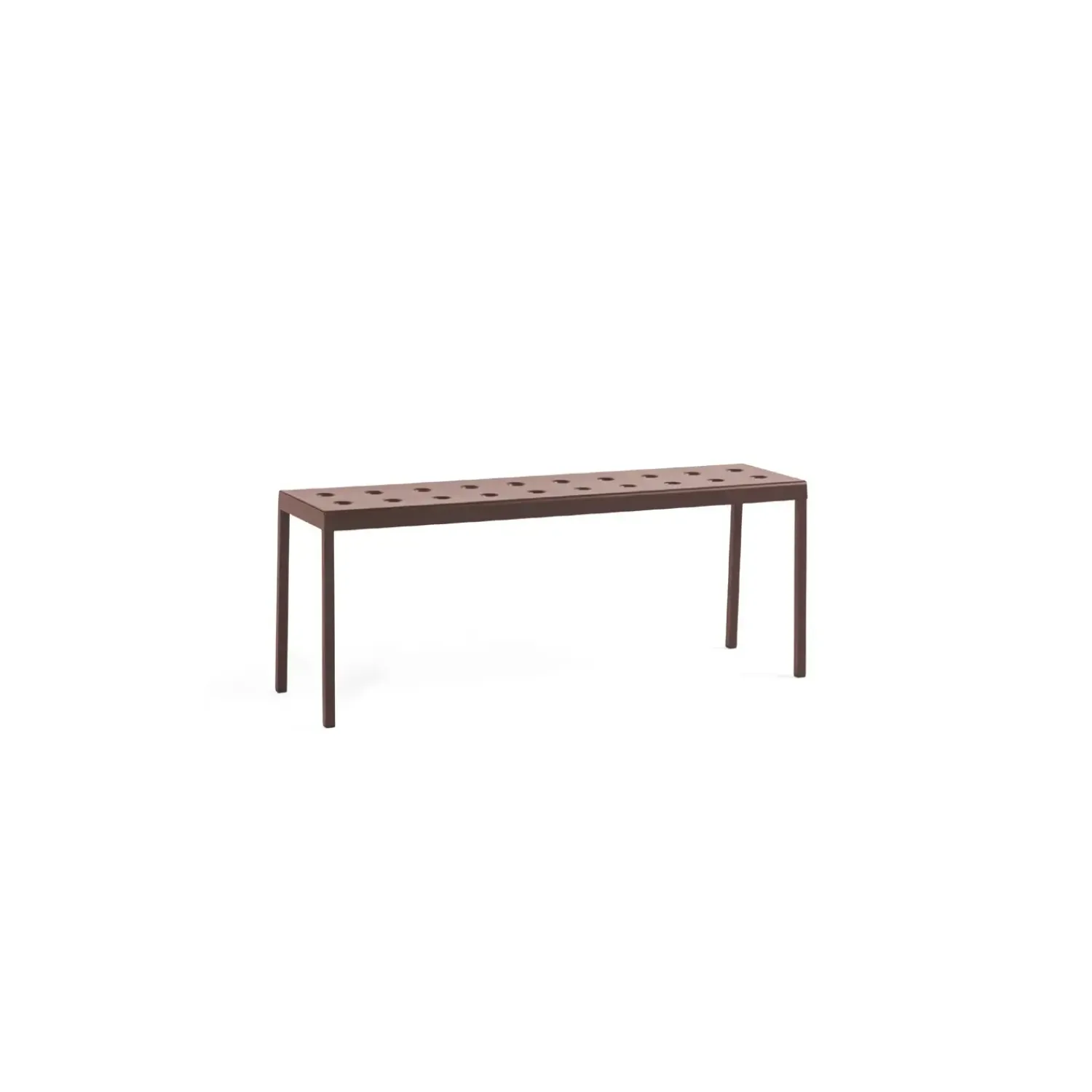 - Balcony - bænk - bench - Rød - Iron red - længde 120 cm^Hay Best
