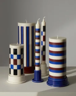 - Bloklys - Column - Large - Off-White, Brown & Blue*Hay Online