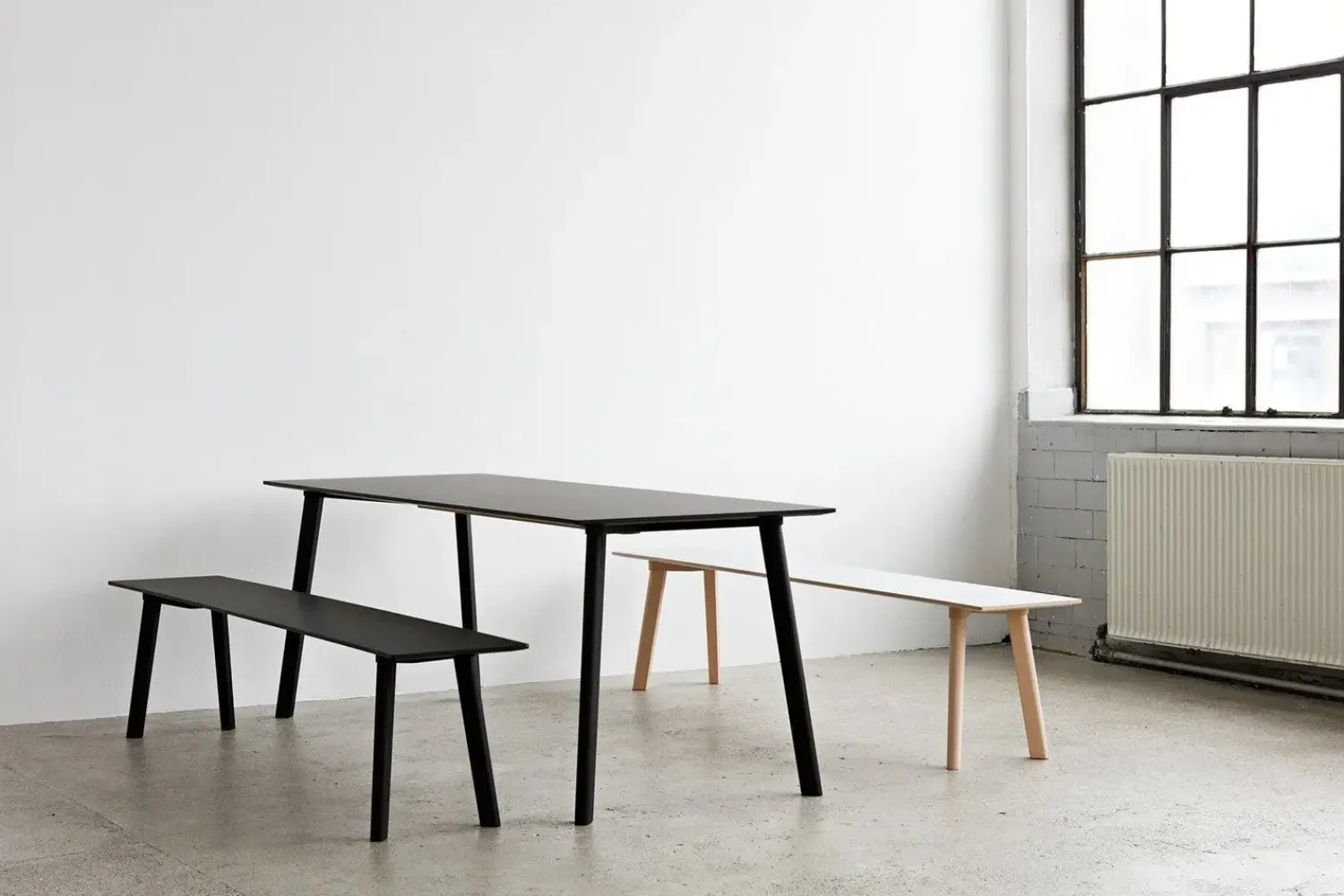 - Bænk - CPH DEUX 215 - Sort / Eg - 140 cm^Hay Discount