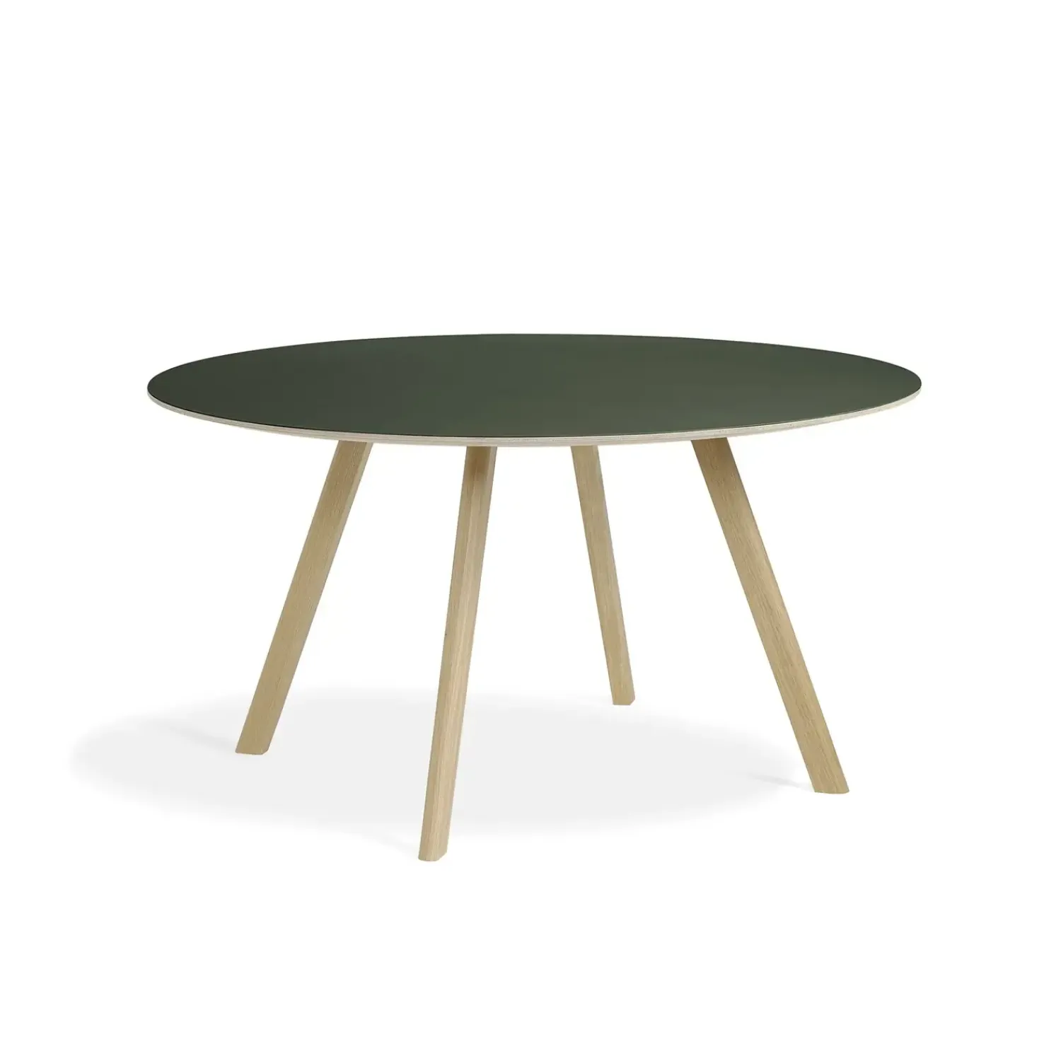 - Bord - CPH25 - Grøn / Matlakeret eg - Ø 140 cm*Hay Outlet