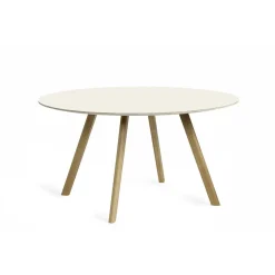 - Bord - CPH25 - Hvid/Off white / Matlakeret eg - Ø 140 cm*Hay Best