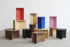 - Bord - Slit - Slit Table Round - Stål/Steel - Hvid/White - Ø45 x H35,5 cm*Hay Outlet