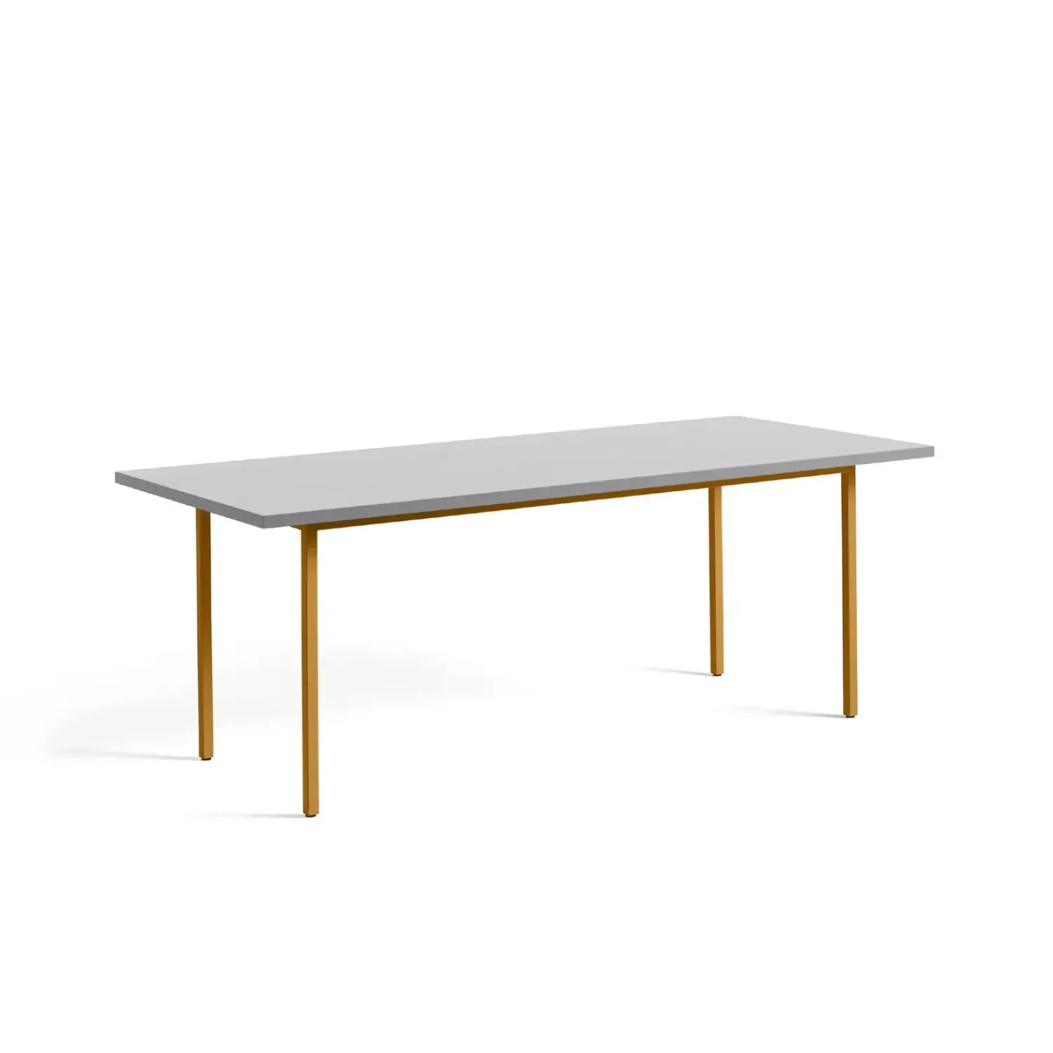 - Bord - Two-Colour - Lysegråt med gule ben - 200 x 90 cm*Hay Discount