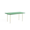 - Bord - Two-Colour - Mintgrøn bordplade - creme hvide stålben - 90 x 200cm*Hay