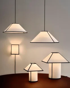 - Bordlampe - Ava Pyramid - Sort/Hvid - H32 cm^Hay Hot